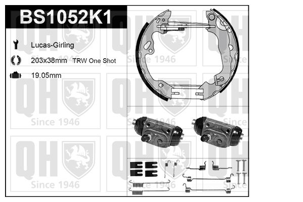 QUINTON HAZELL Комплект тормозных колодок BS1052K1